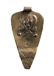 Gold Mother Goddess Plaque Pendant